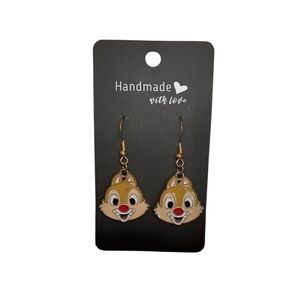 Handmade Disney Dale Chipmunk Character Earrings